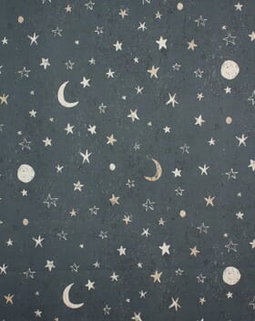 Moon Stars Fabric / Midnight