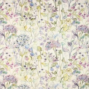 Lilac Cream Country Hedgerow Fabric