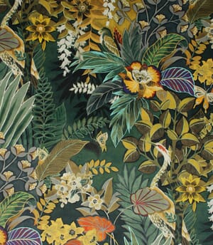 Hidden Paradise Fabric / Emerald