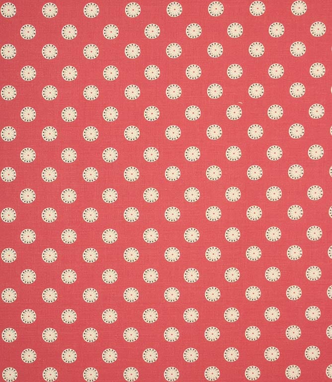 Raspberry Daisy Spot Fabric