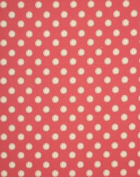 Daisy Spot Fabric / Raspberry