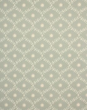 Daisy Trellis Fabric / Duck Egg