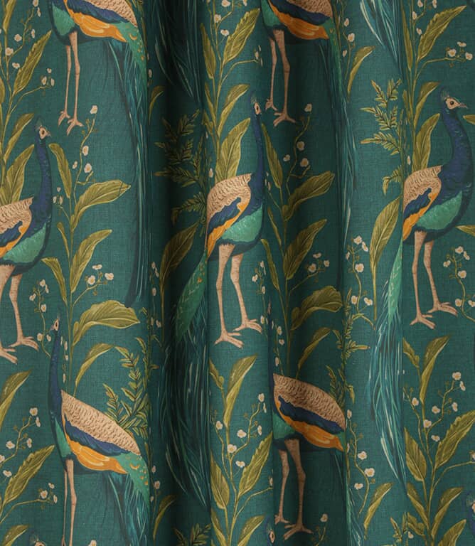 Mr Peacock  Fabric / Teal