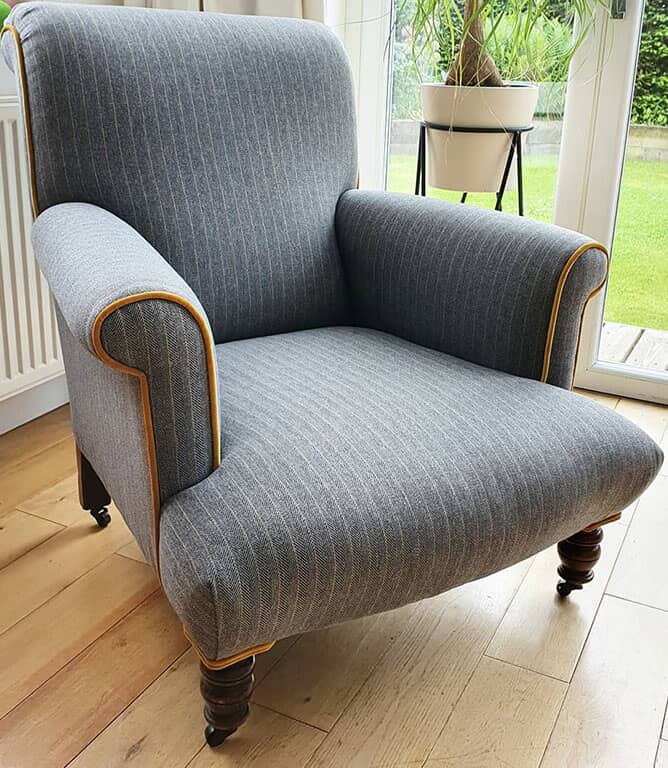 Morris Herringbone  Fabric / Grey