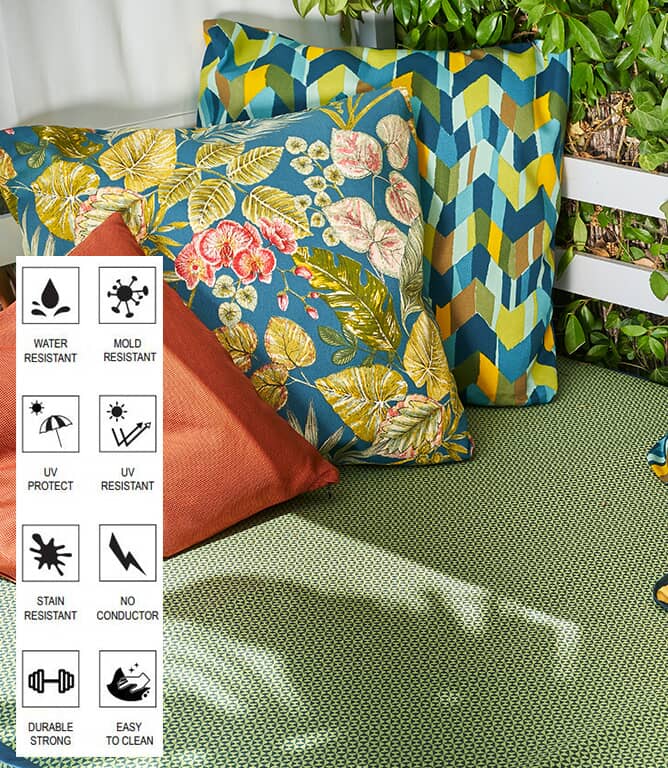 Botanical Outdoor Fabric / Yellow