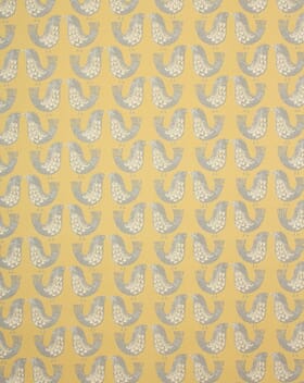 Scandi Birds  Fabric / Mustard