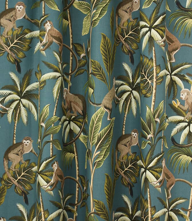 Mr Monkey Fabric / Teal