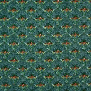Emerald Parrot Paradise  Fabric