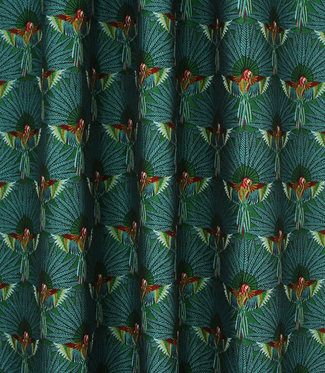 Parrot Paradise  Fabric / Emerald