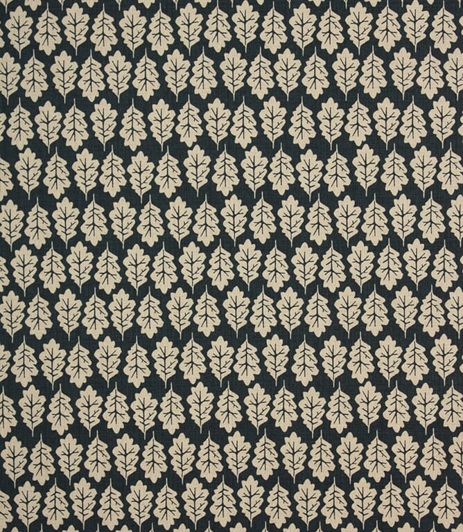 Midnight Oak Leaf Fabric