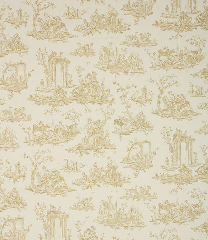 Soft Gold French Toile Fabric