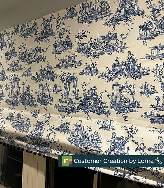 French Toile Fabric / French Blue