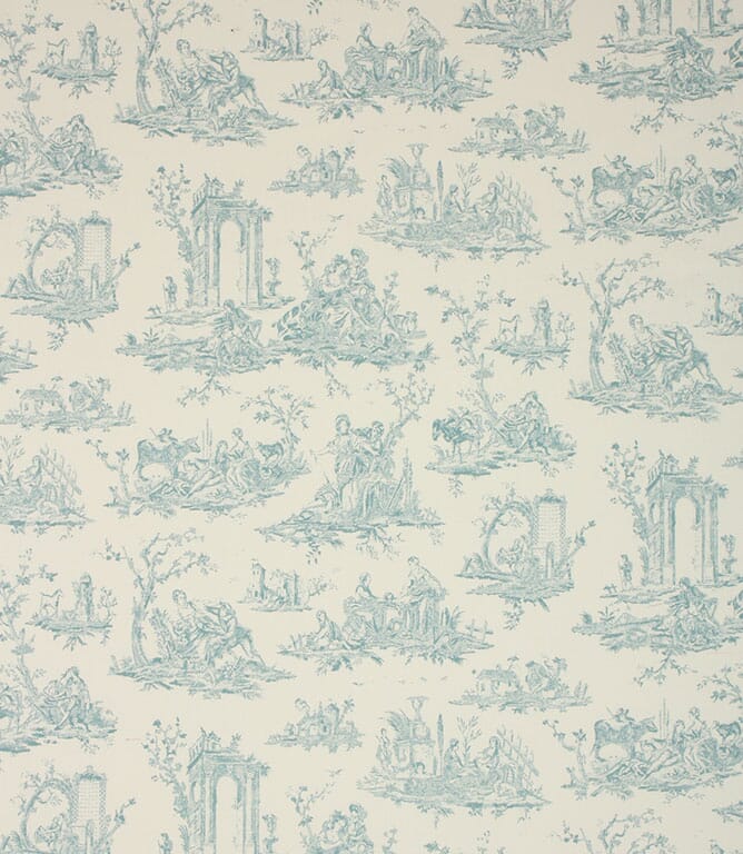 Light Blue French Toile Fabric