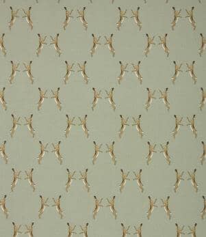 Boxing Hares Fabric